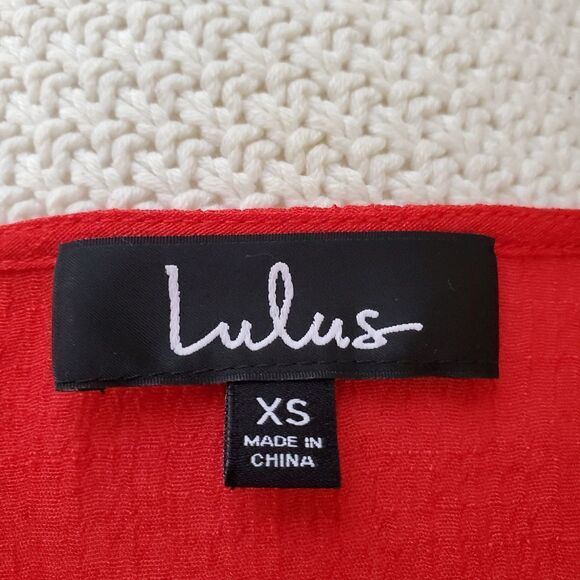 Lulus 'Go For It' Long Sleeve Midi Dress size XS in Red - Picture 13 of 14